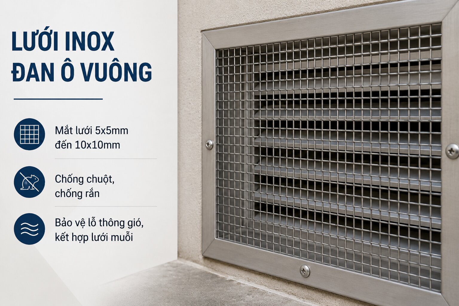 inox đan ô vuông